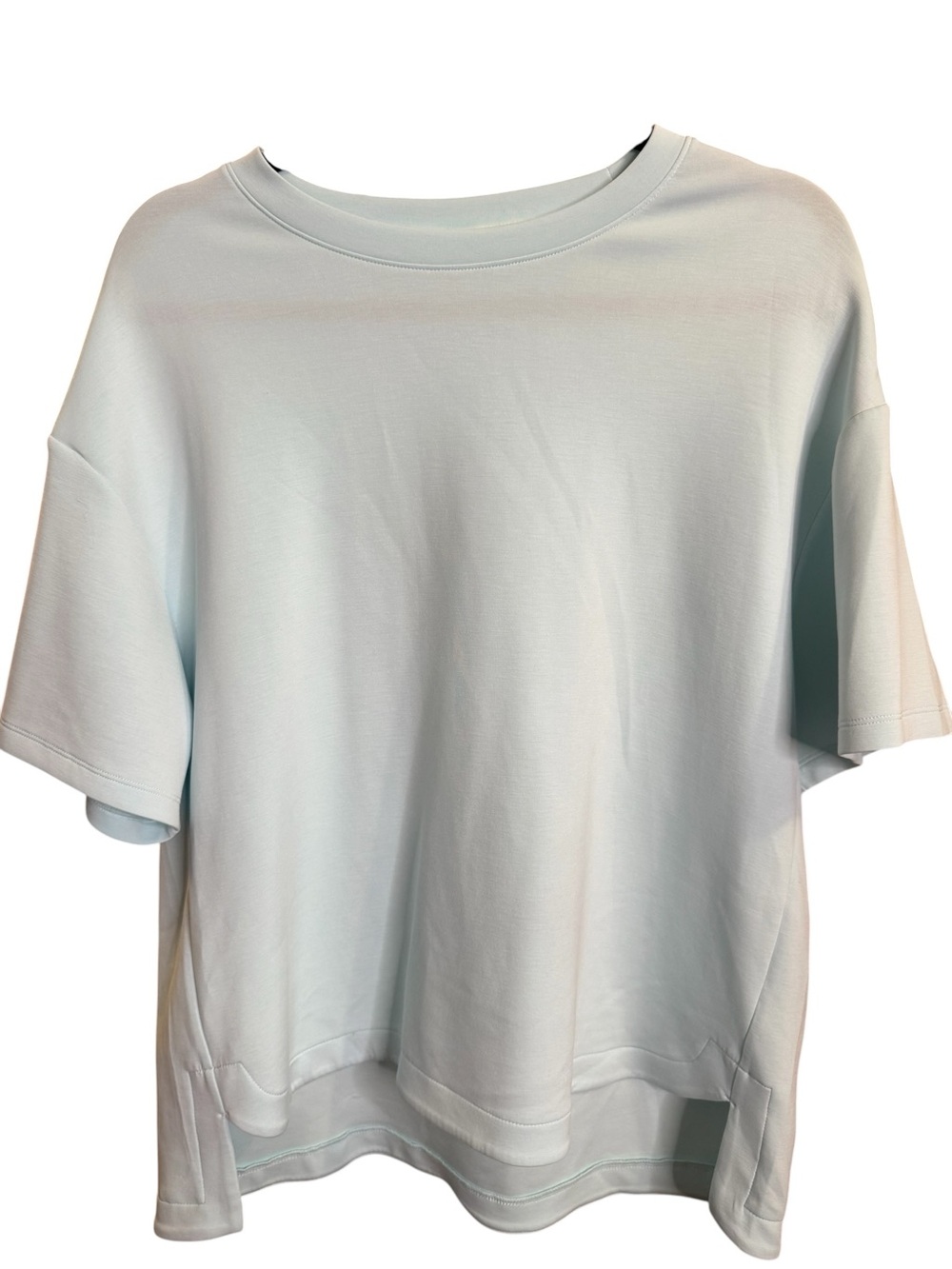 ❤️ Relaxed Boxy Short-Sleeve Tee in Pale Blue Green Size XL